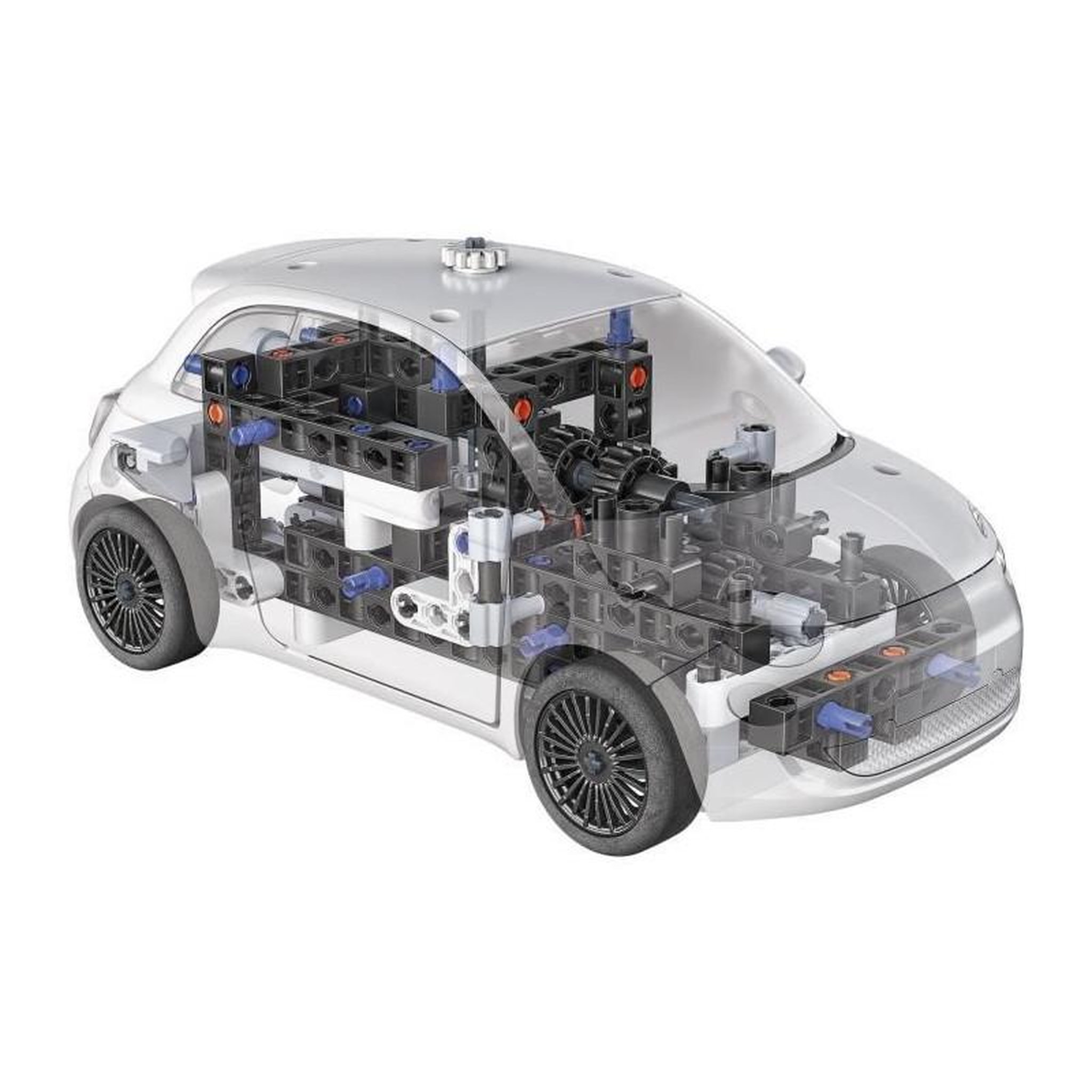 Voir la diapositive 4 : NEW BORN BABY Clementoni - Coffret de construction Fiat 500 électrique - Application dispoonible - Fabriqué en Italie