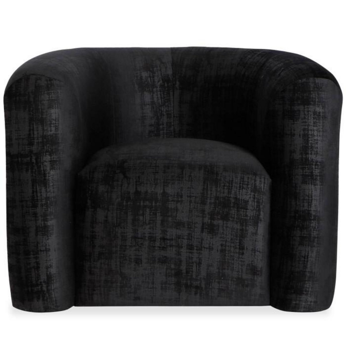 Paris Prix Fauteuil Design Bouclette  Elisa  95cm Noir