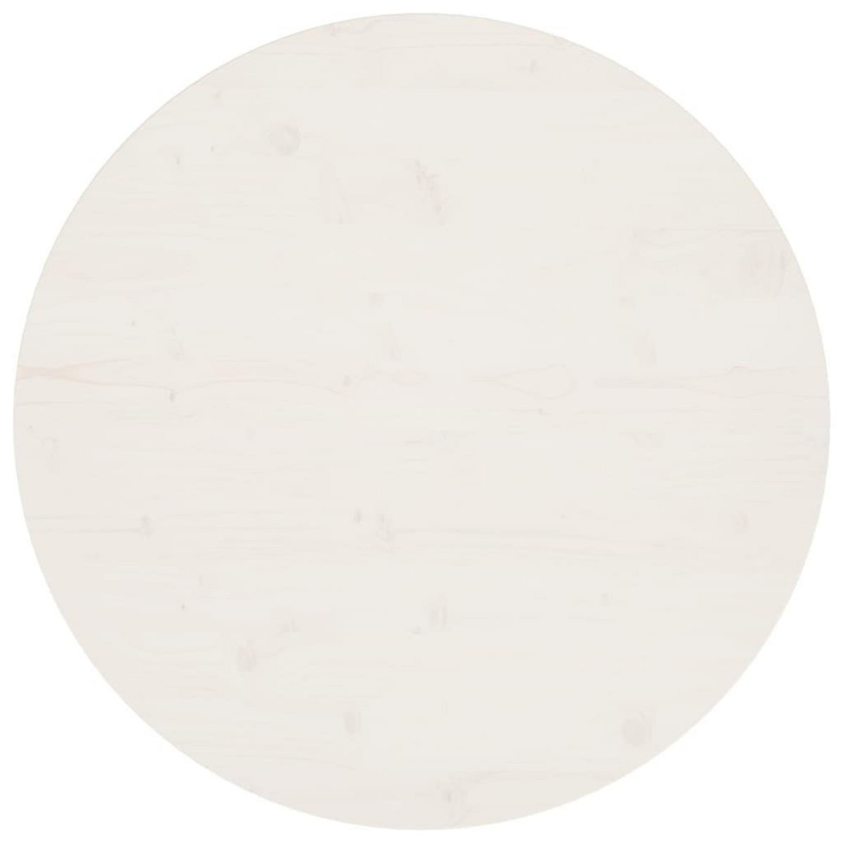 VIDAXL Dessus de table Blanc Ø80x2,5 cm Bois de pin massif
