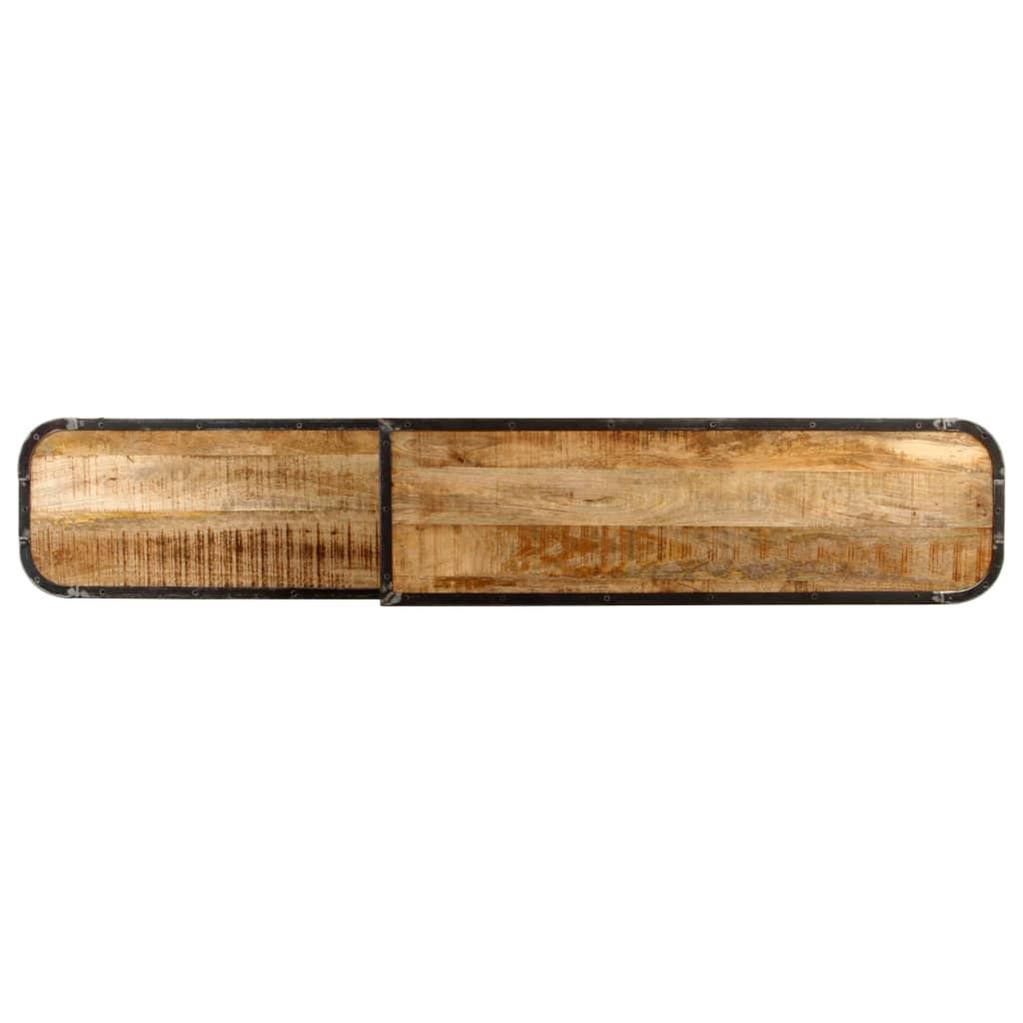 Voir la diapositive 3 : VIDAXL Meuble tv 160x30x40 cm bois de manguier massif