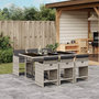 Voir la diapositive 1 : VIDAXL Ensemble a manger de jardin et coussins 7 pcs gris clair rotin