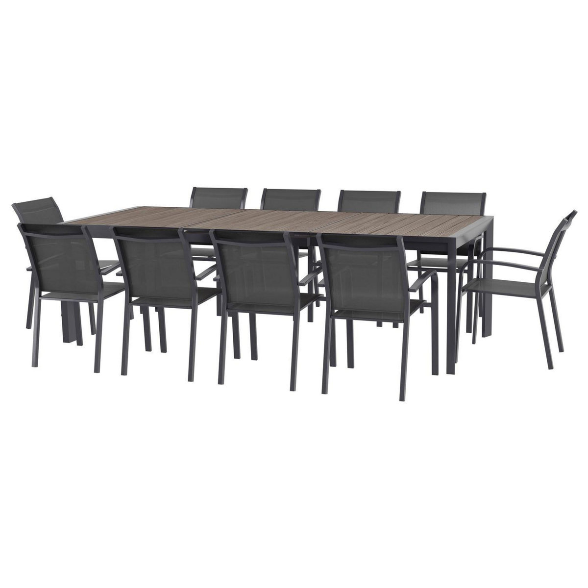 HESPERIDE Table de jardin extensible Evasion en aluminium