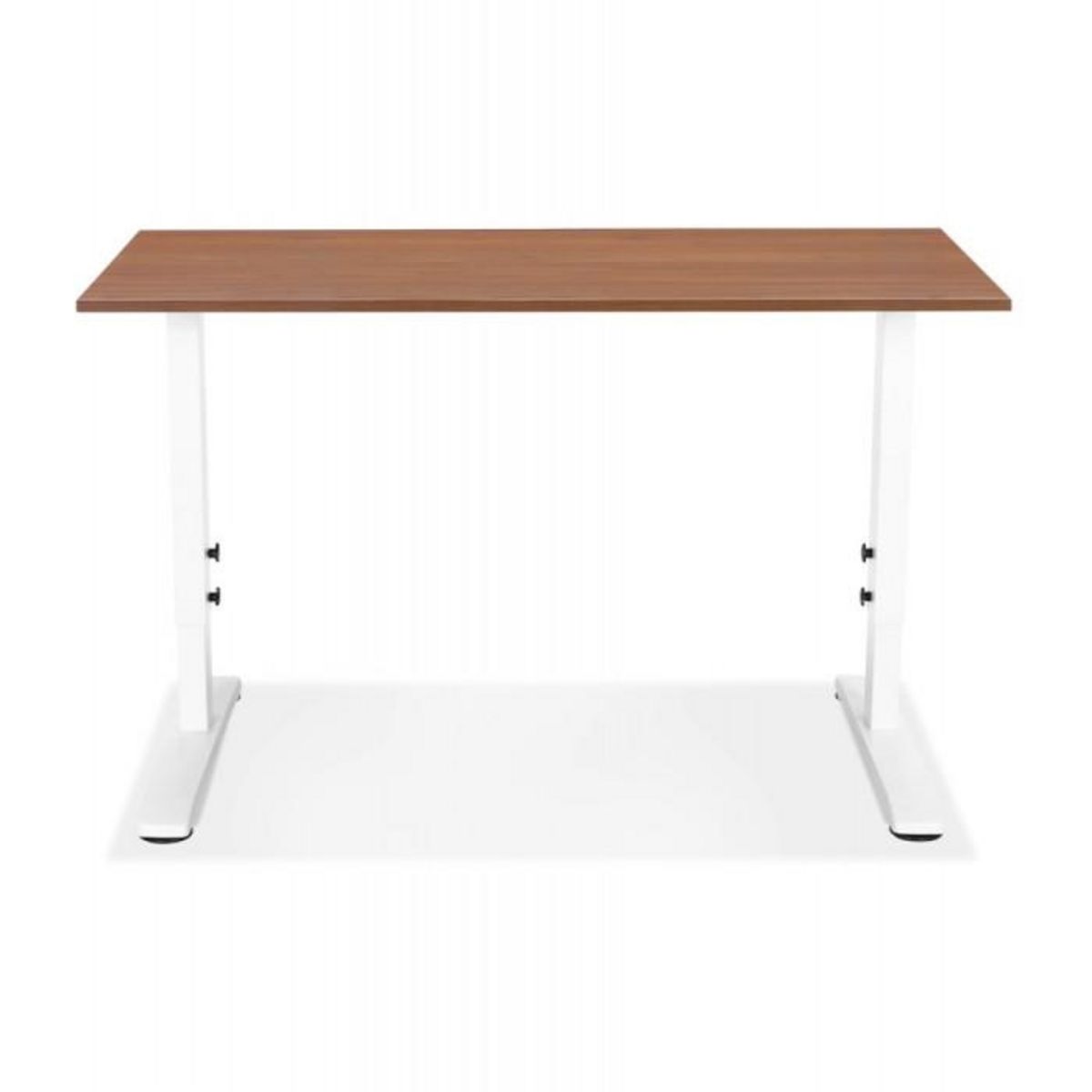 Paris Prix Bureau Hauteur Réglable  Mathew  140cm Blanc & Noyer