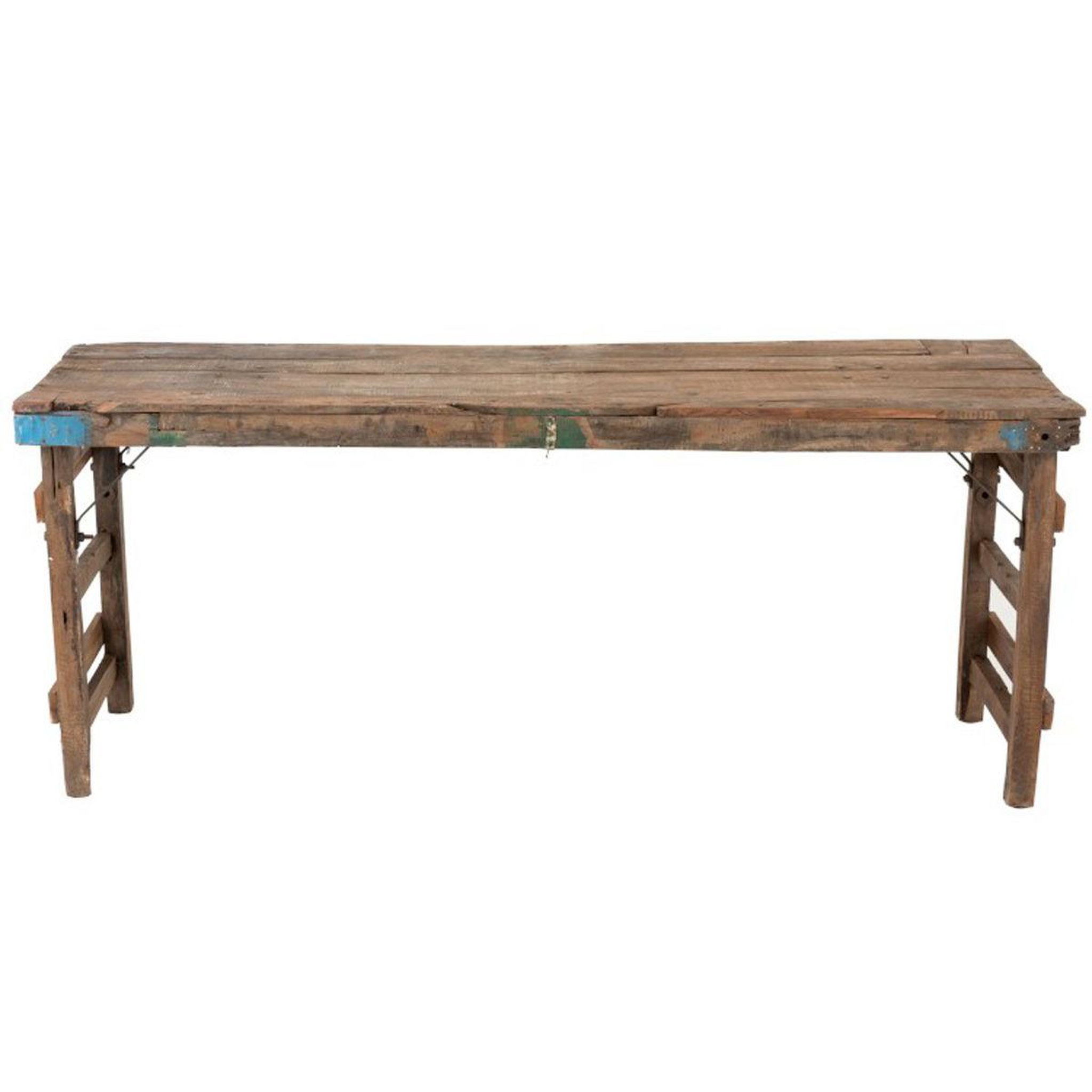 Voir la diapositive 2 : J-LINE Console vintage en bois  pesca  173cm naturel