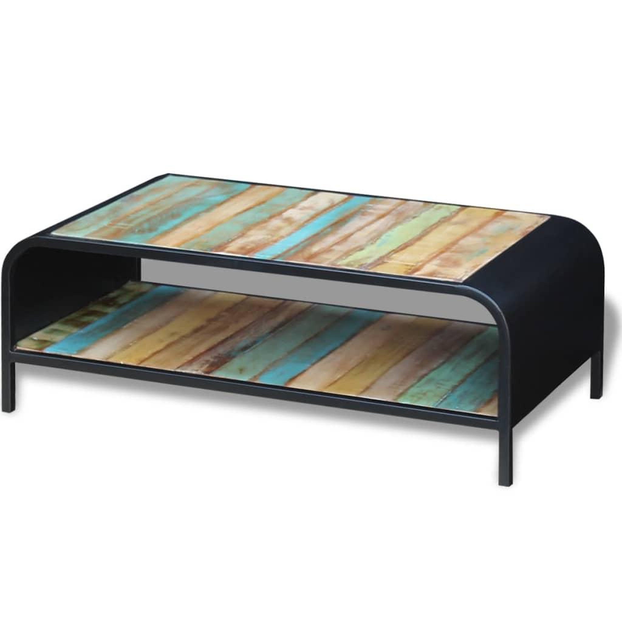 Voir la diapositive 4 : VIDAXL Table basse bois de recuperation massif