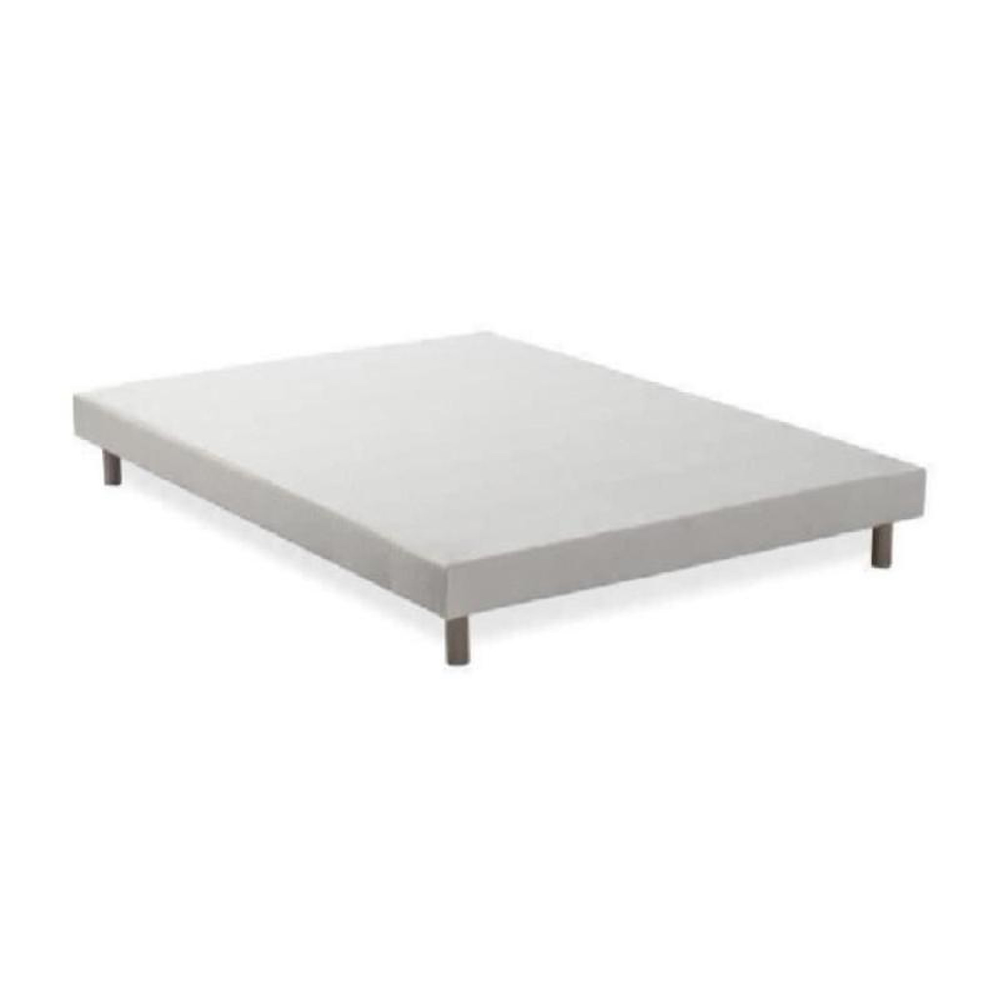 Voir la diapositive 2 : FINLANDEK Sommier tapissier a lattes 140 x 190 - Bois massif blanc + pieds - FINLANDEK Rakenne