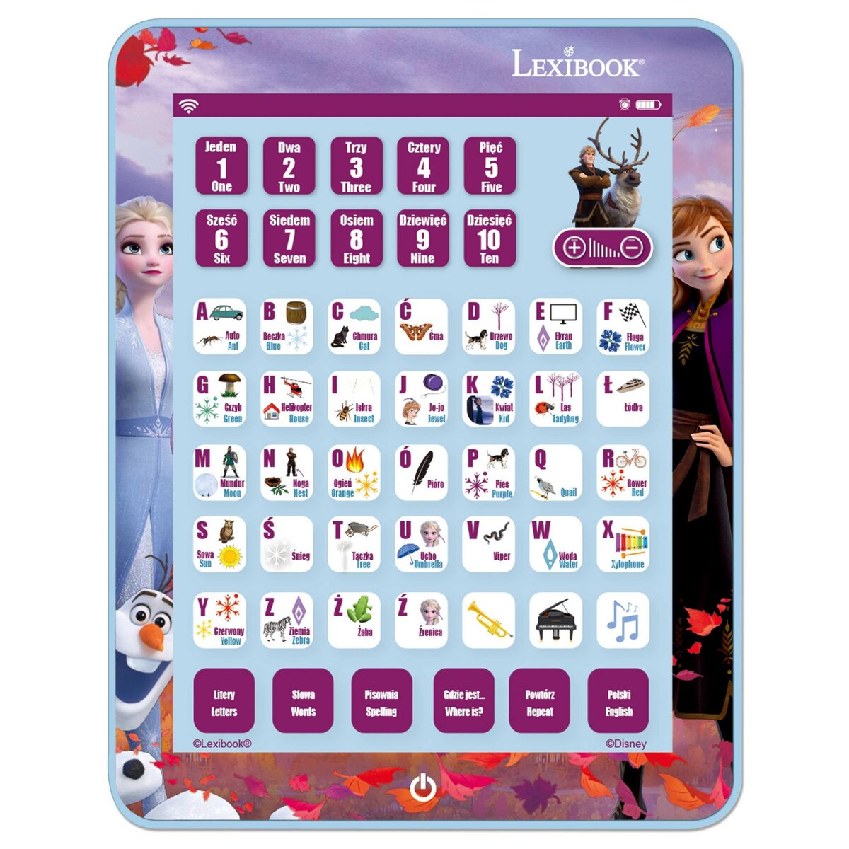Lexibook Tablette Éducative bilingue La Reine des Neiges en polonais et en anglais