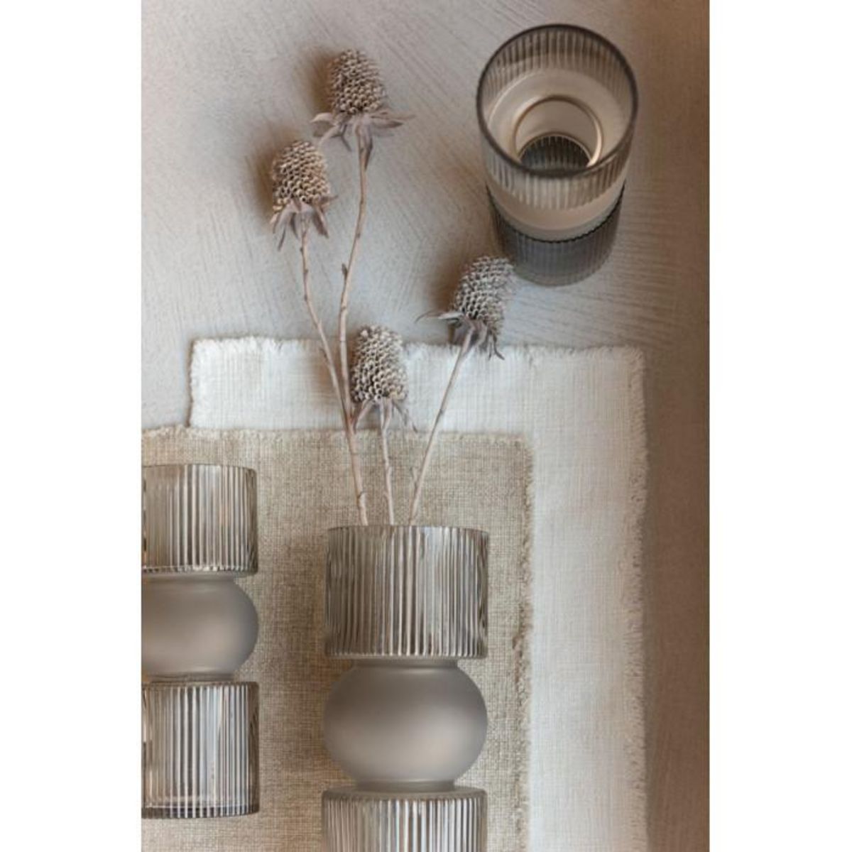 Paris Prix Vase Design en Verre  Bonbon  30cm Gris