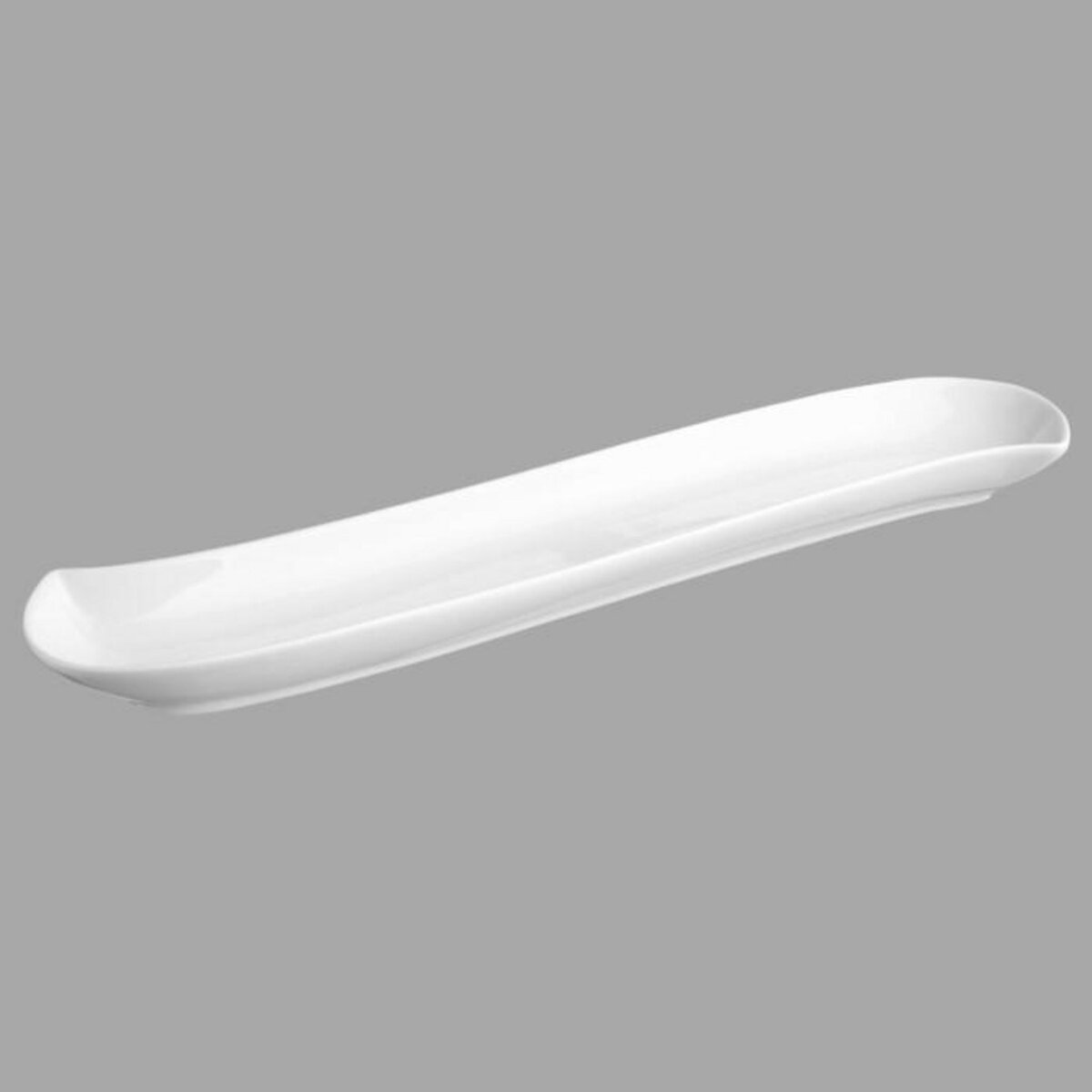 SECRET DE GOURMET Lot de 6 Plats Rectangulaires  Vague  37cm Blanc