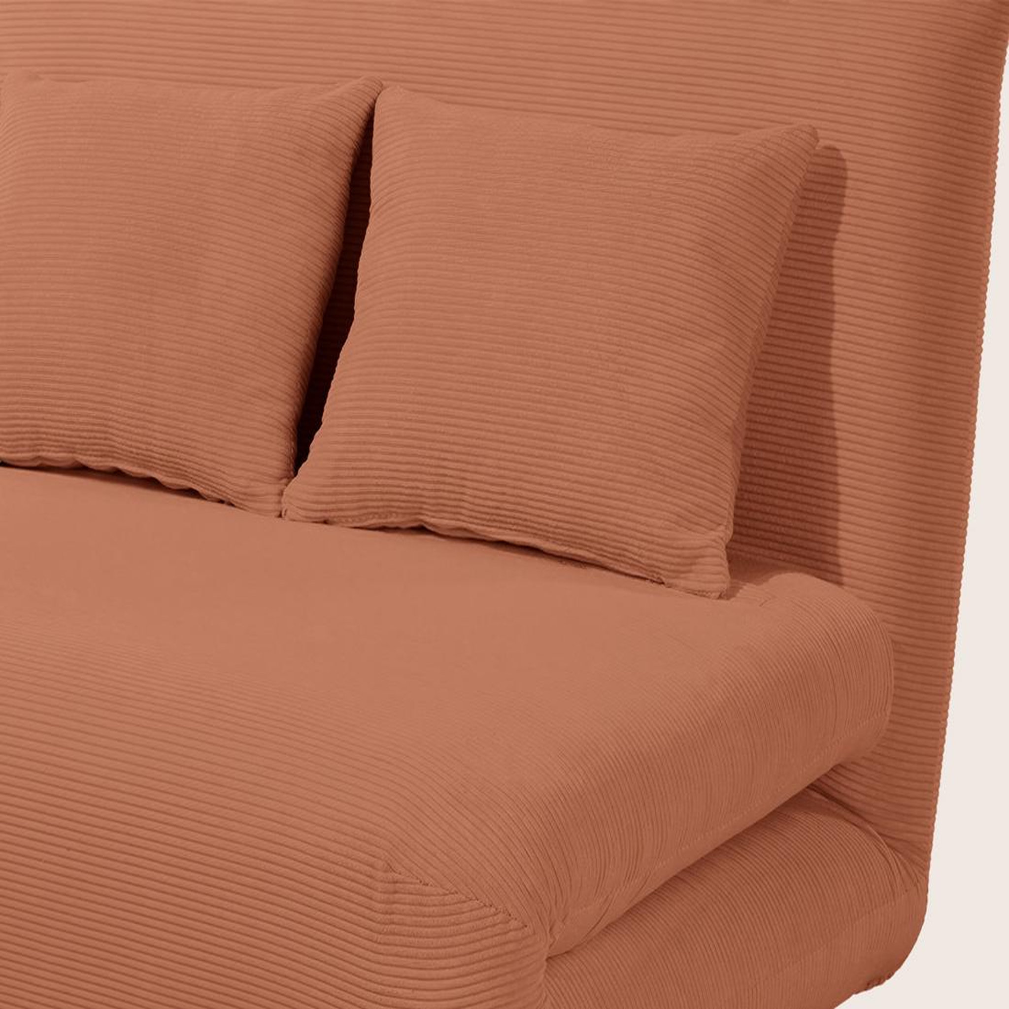 Voir la diapositive 6 : BEST MOBILIER Lumi - banquette convertible clic-clac 1 place en velours côtelé