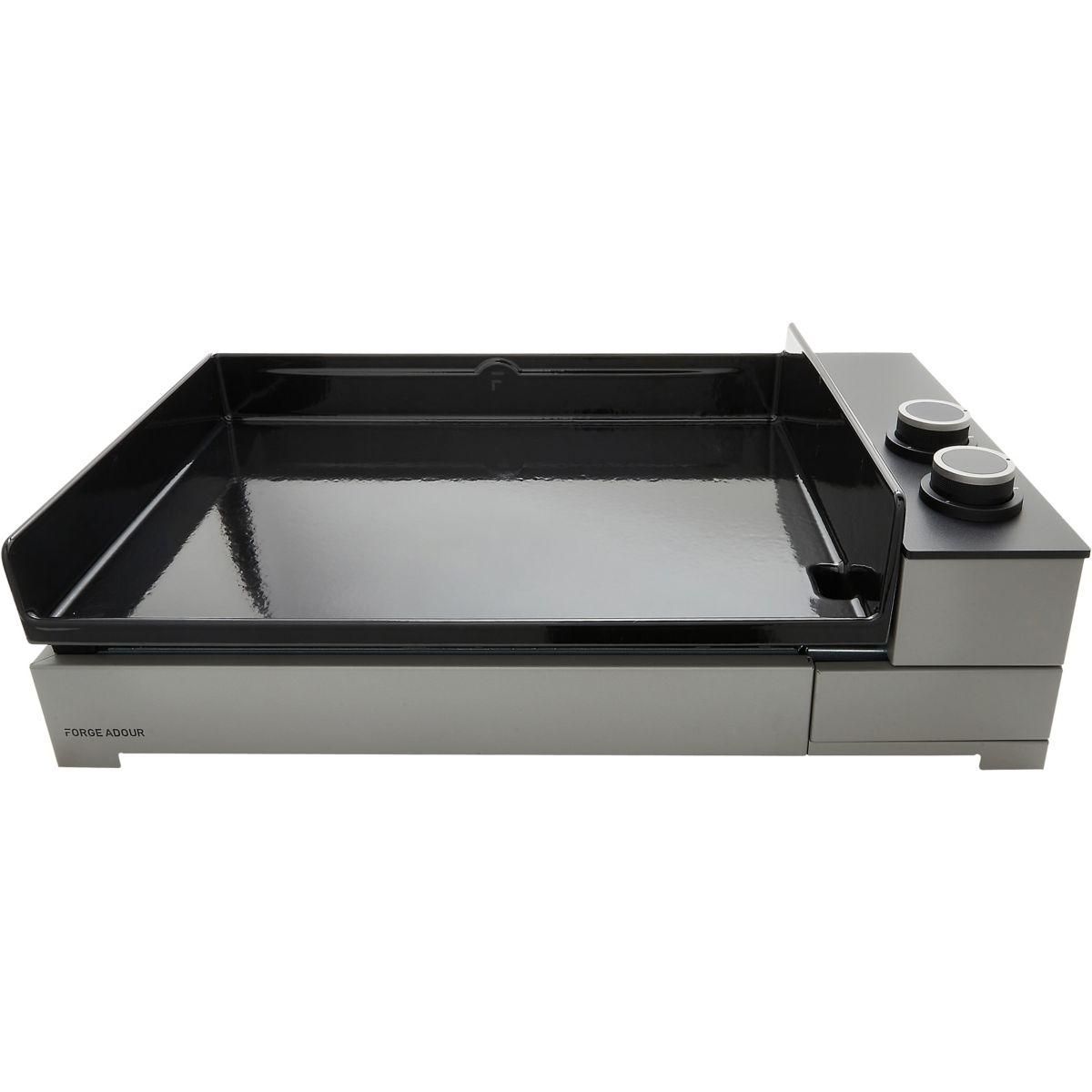 FORGE ADOUR Plancha gaz 5300w plaque fonte émaillé 58.5x40.5cm - premiumg60ang