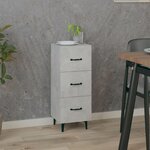 VIDAXL Buffet Gris beton 34,5x34x90 cm Bois d'ingenierie