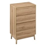 FIVE Commode 4 tiroirs Liam - Marron