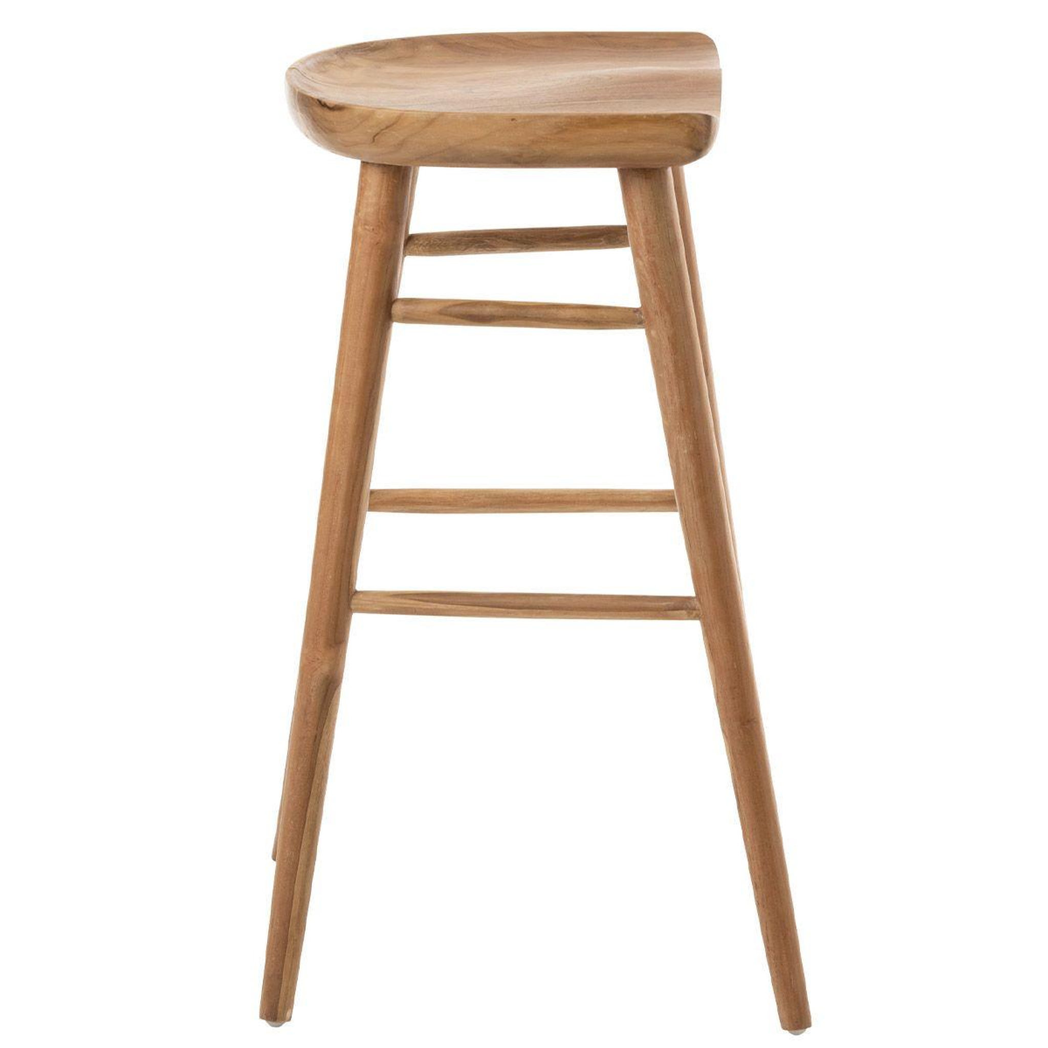 Voir la diapositive 3 : J-LINE Tabouret de bar en bois  ana  69cm naturel