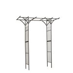 Nature Pergola double droite en acier galvanisé noir