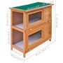Voir la diapositive 6 : VIDAXL Clapier d'exterieur Enclos pour petits animaux 4 portes Bois