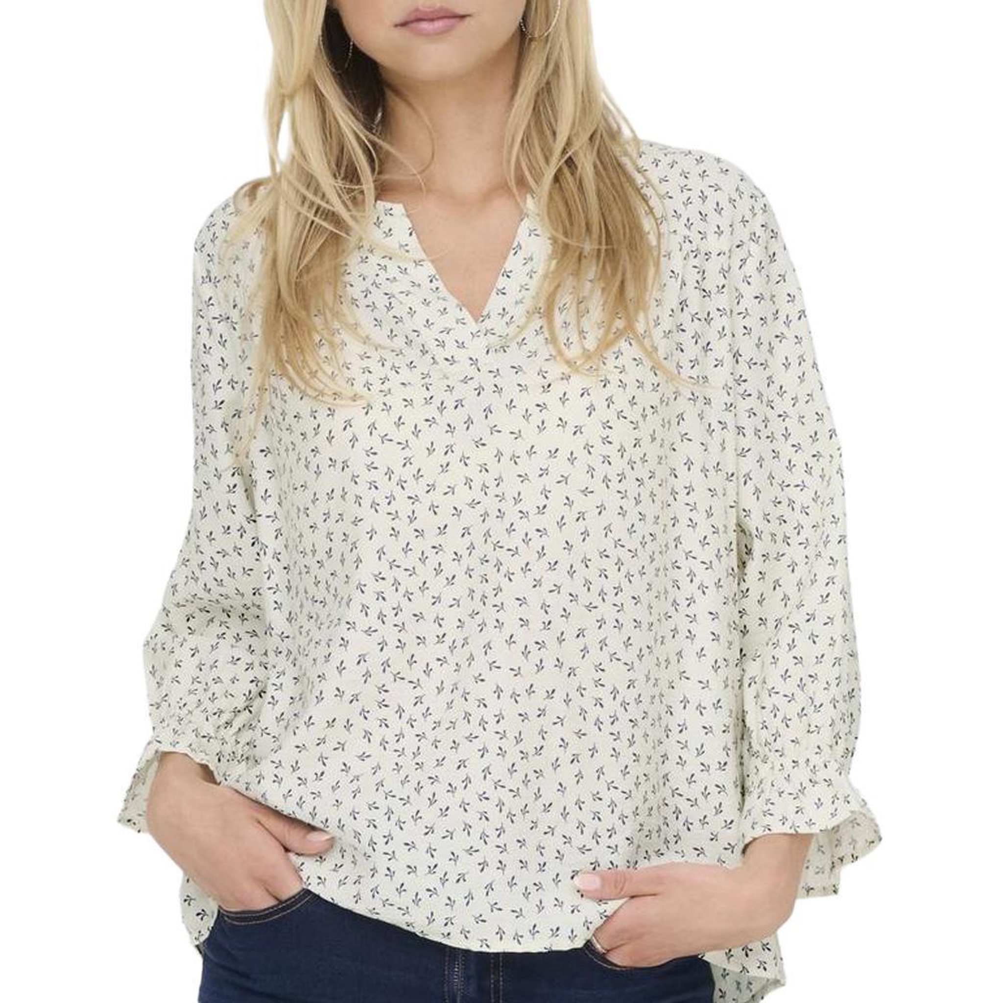 Voir la diapositive 1 : JACQUELINE DE YONG Blouse Bleu/Beige Femme JDY Sky