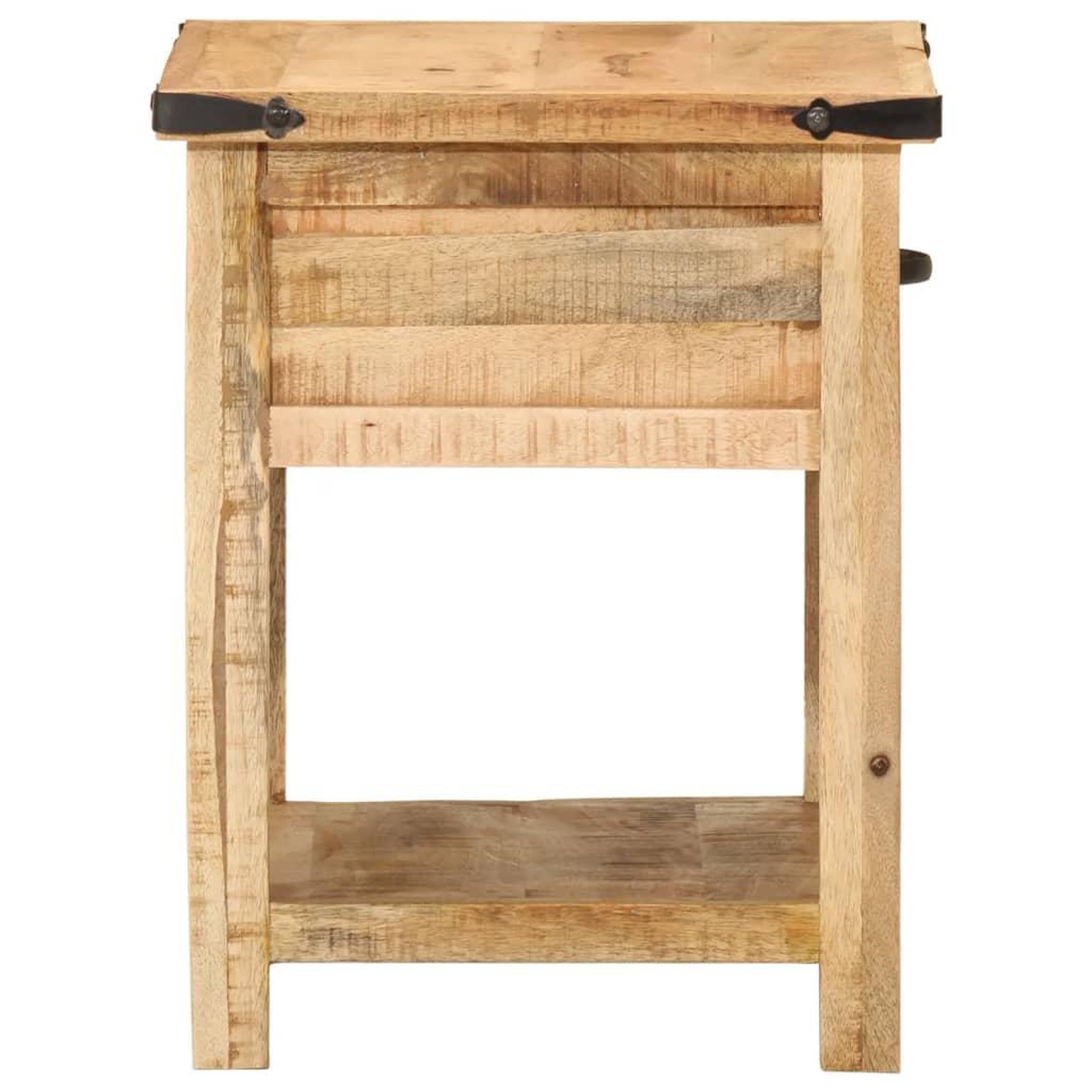 Voir la diapositive 4 : VIDAXL Table de chevet 40x40x50 cm bois de manguier massif