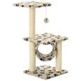 Voir la diapositive 2 : VIDAXL Arbre a chat avec griffoirs en sisal 65 cm Beige Motif pattes