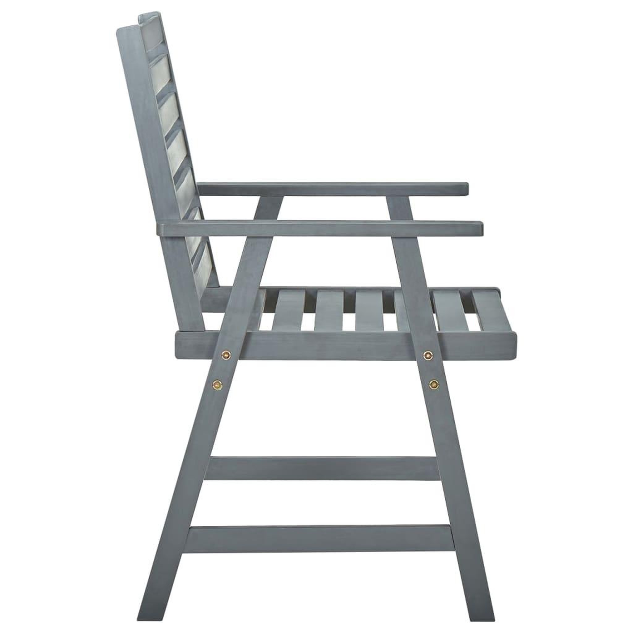 Voir la diapositive 5 : VIDAXL Chaises a manger d'exterieur lot de 2 et coussins Acacia massif