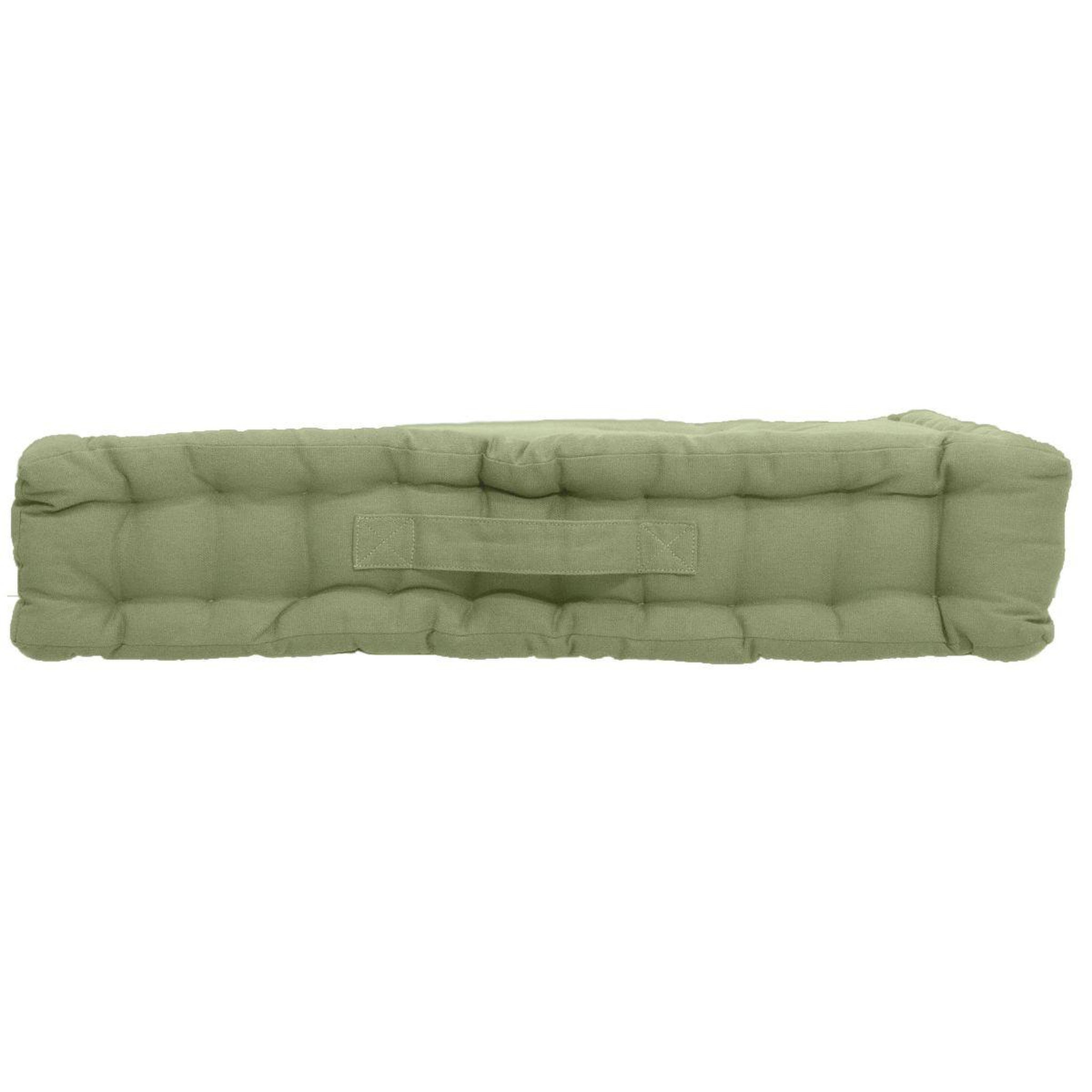Voir la diapositive 2 : ENJOY HOME Coussin de Sol Uni  Panama  50x50cm Vert Olive