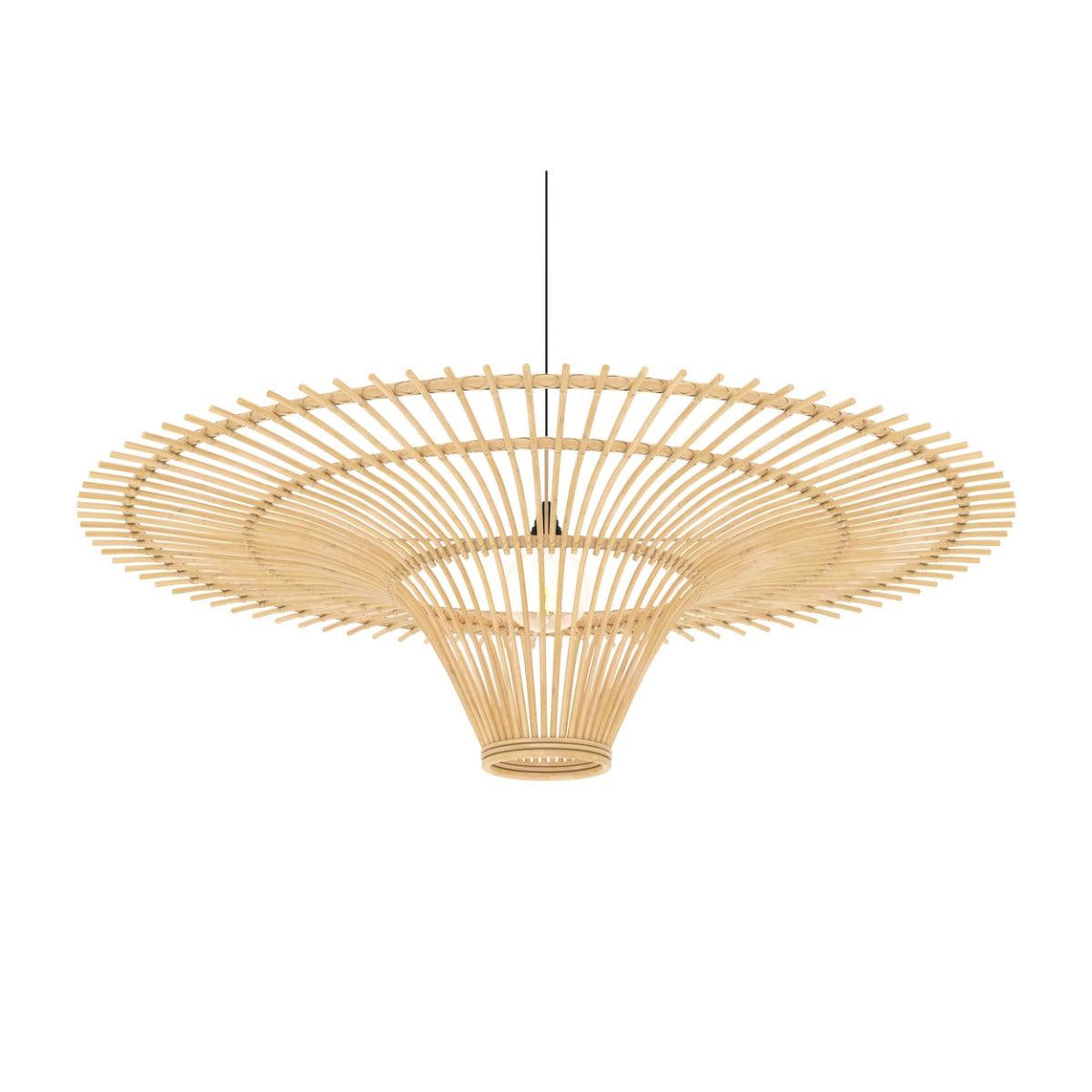 Voir la diapositive 3 : MAISON PAVANE Abat-jour D120,5 cm en rotin naturel-Olga