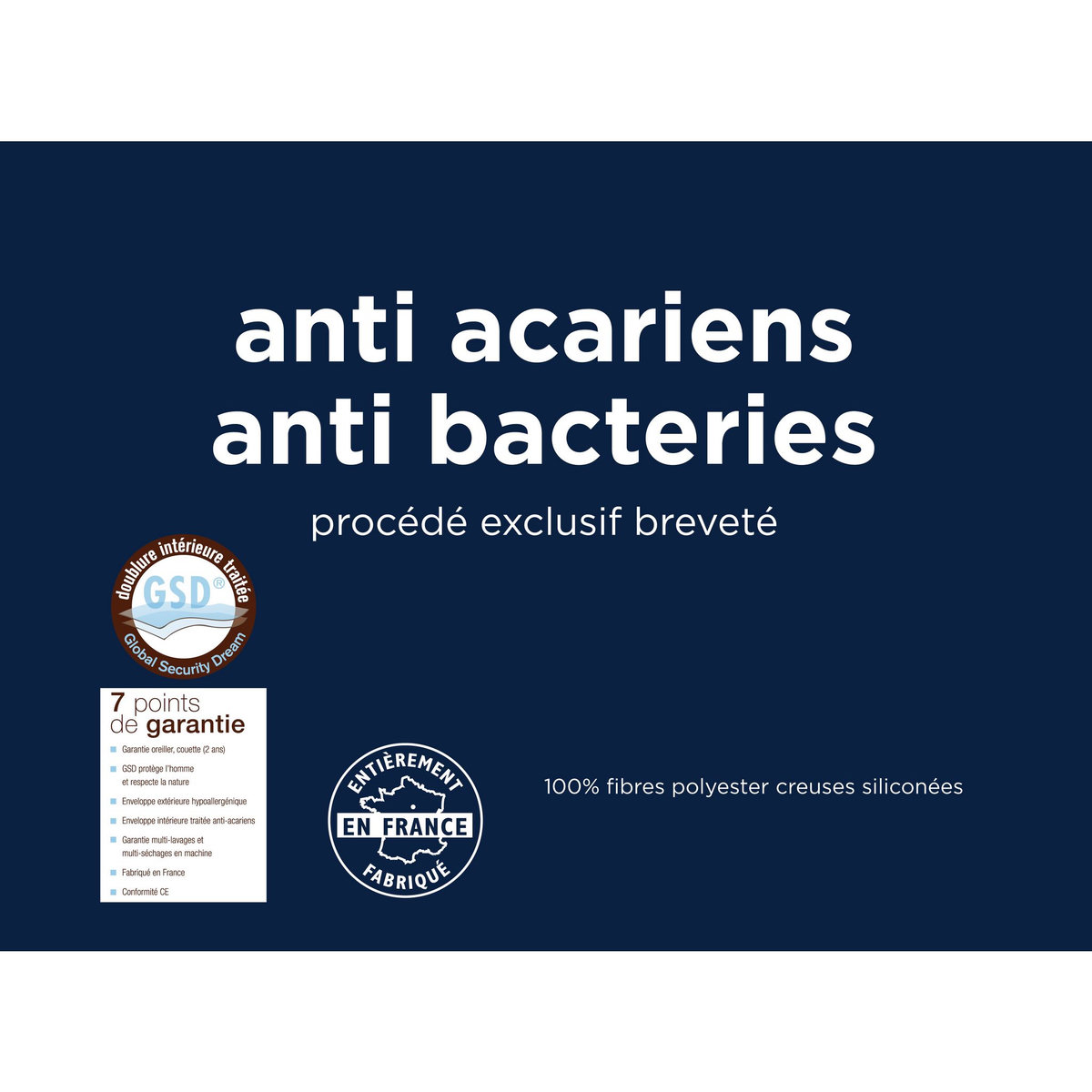 Oreiller moelleux microfibre anti-acariens Dream