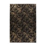 Paris Prix Tapis Marbré à Poils Longs  Bijou  Noir & Or. Coloris disponibles : Noir