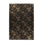Paris Prix Tapis Marbré à Poils Longs  Bijou  Noir & Or. Coloris disponibles : Noir