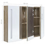 Voir la diapositive 6 : VIDAXL Armoire de salle de bain a miroir LED 89x14x62 cm chene