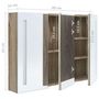 Voir la diapositive 6 : VIDAXL Armoire de salle de bain a miroir LED 89x14x62 cm chene