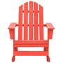 Voir la diapositive 2 : VIDAXL Chaise a bascule de jardin Adirondack bois de sapin rouge