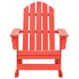 Voir la diapositive 2 : VIDAXL Chaise a bascule de jardin Adirondack bois de sapin rouge
