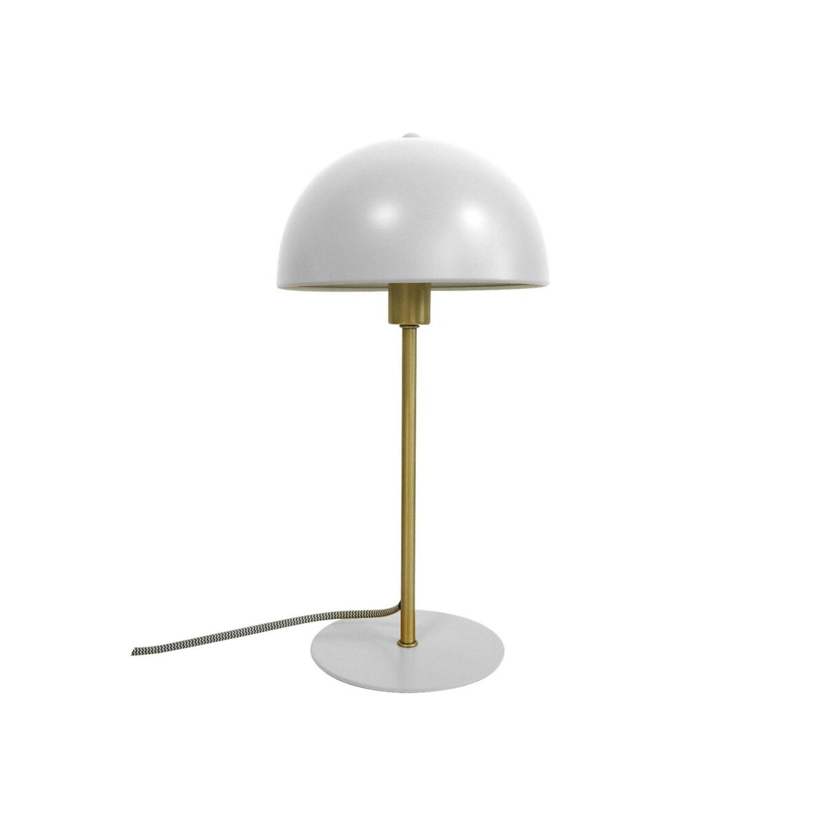 Leitmotiv Lampe à poser design métal Bonnet - H. 39 cm - Blanc