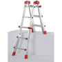 Voir la diapositive 3 : HAILO Echelle pliante télescopique 3m70 en aluminium - PROFISTEP MULTI