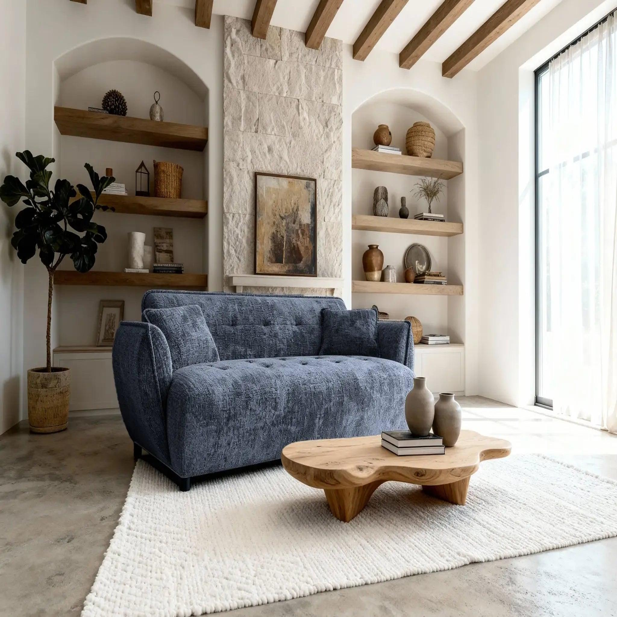 Voir la diapositive 4 : CASANOVA PARIS Mona - canapé droit tissu chenille 3 places