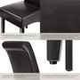 Voir la diapositive 5 : tectake Chaise de salle à manger avec revêtement en cuir synthétique marron Lot de 6
