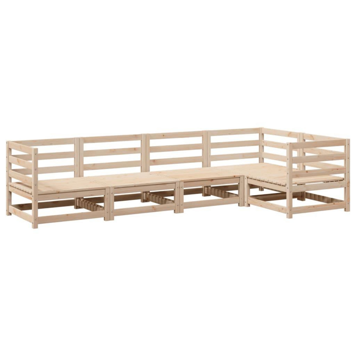 VIDAXL Salon de jardin 5 pcs bois de pin massif