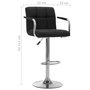 Voir la diapositive 6 : VIDAXL Chaises de bar lot de 2 noir tissu