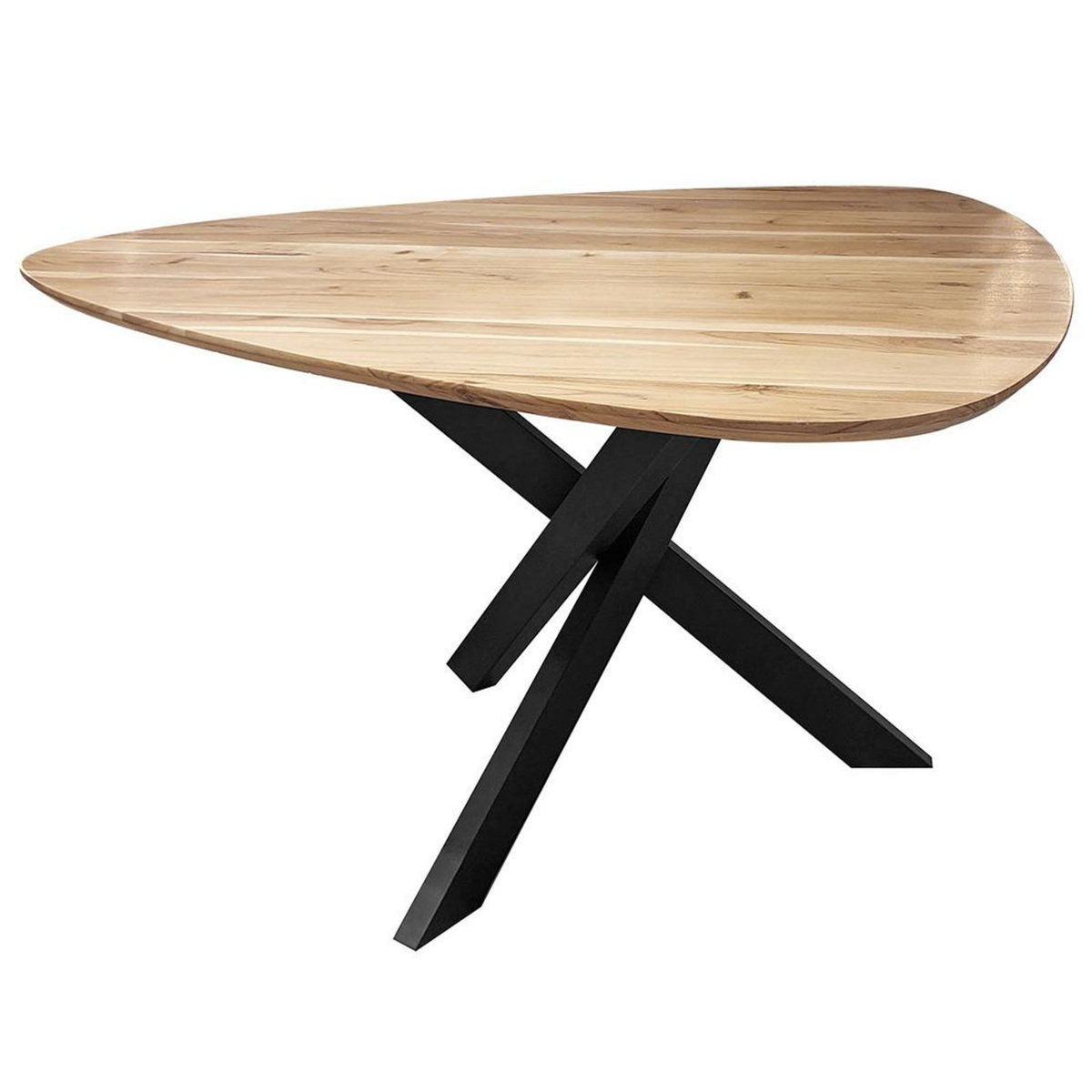 LISA DESIGN Makana - table à manger - bois massif d'acacia et métal - 6 personnes