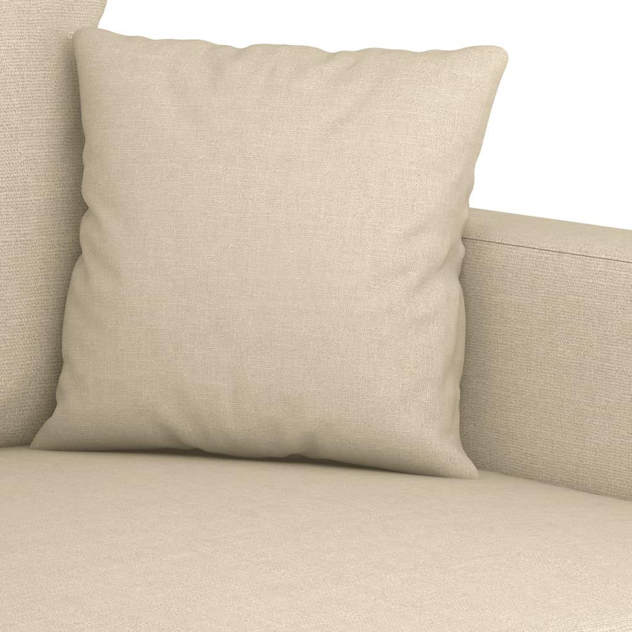 Voir la diapositive 5 : VIDAXL Ensemble de canapes 2 pcs avec coussins Creme Tissu
