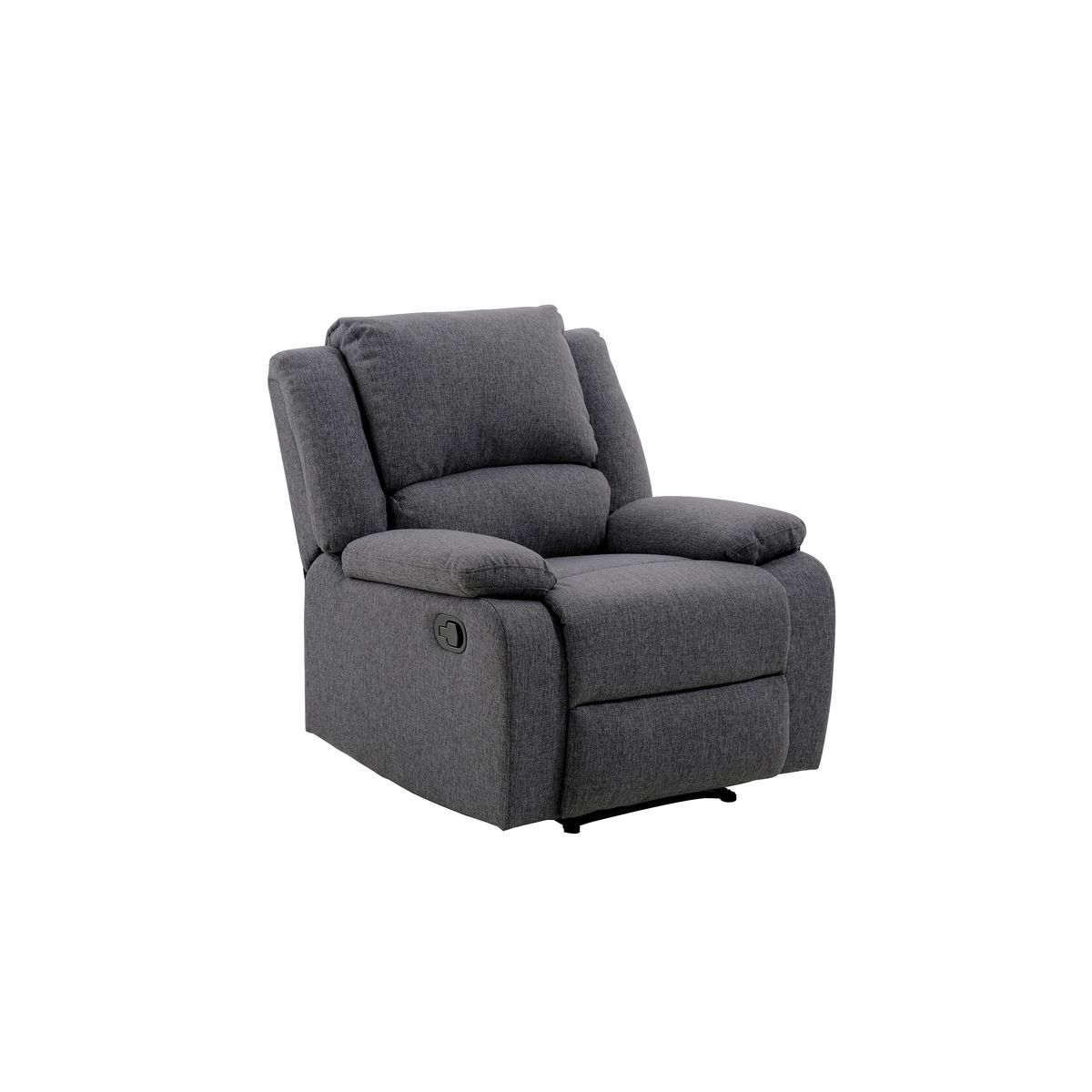 Fauteuil relax manuel HELENE tissu coloris gris anthracite