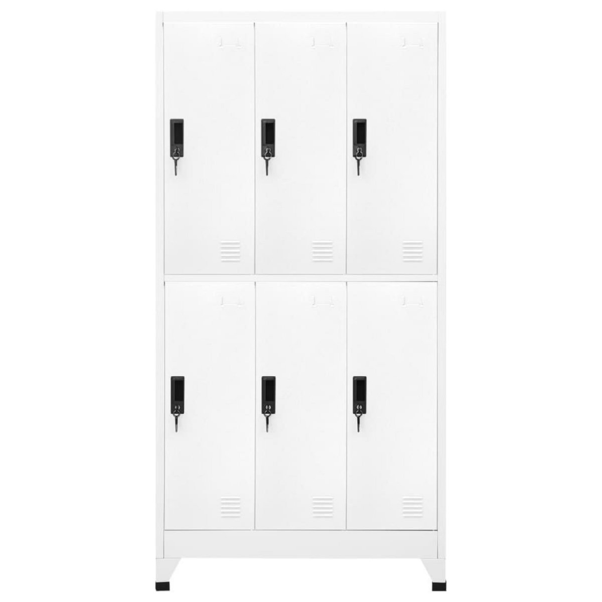 VIDAXL Armoire a casiers Blanc 90x45x180 cm Acier