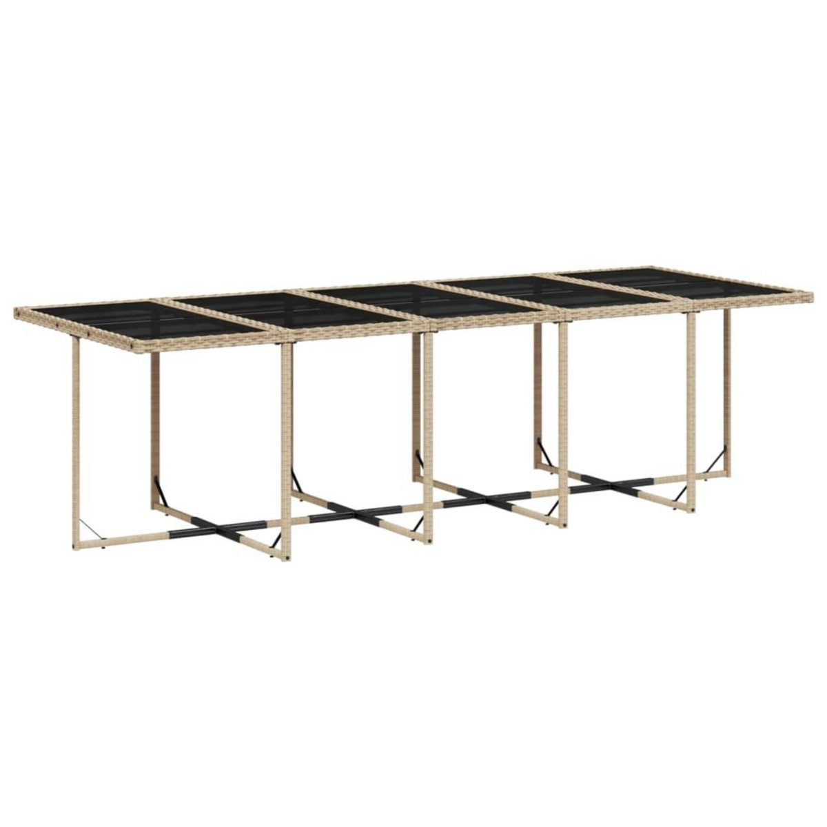 VIDAXL Ensemble a manger de jardin et coussins 15 pcs beige