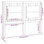 Voir la diapositive 6 : VIDAXL Tete de lit 125,5x4x100 cm Bois massif de pin