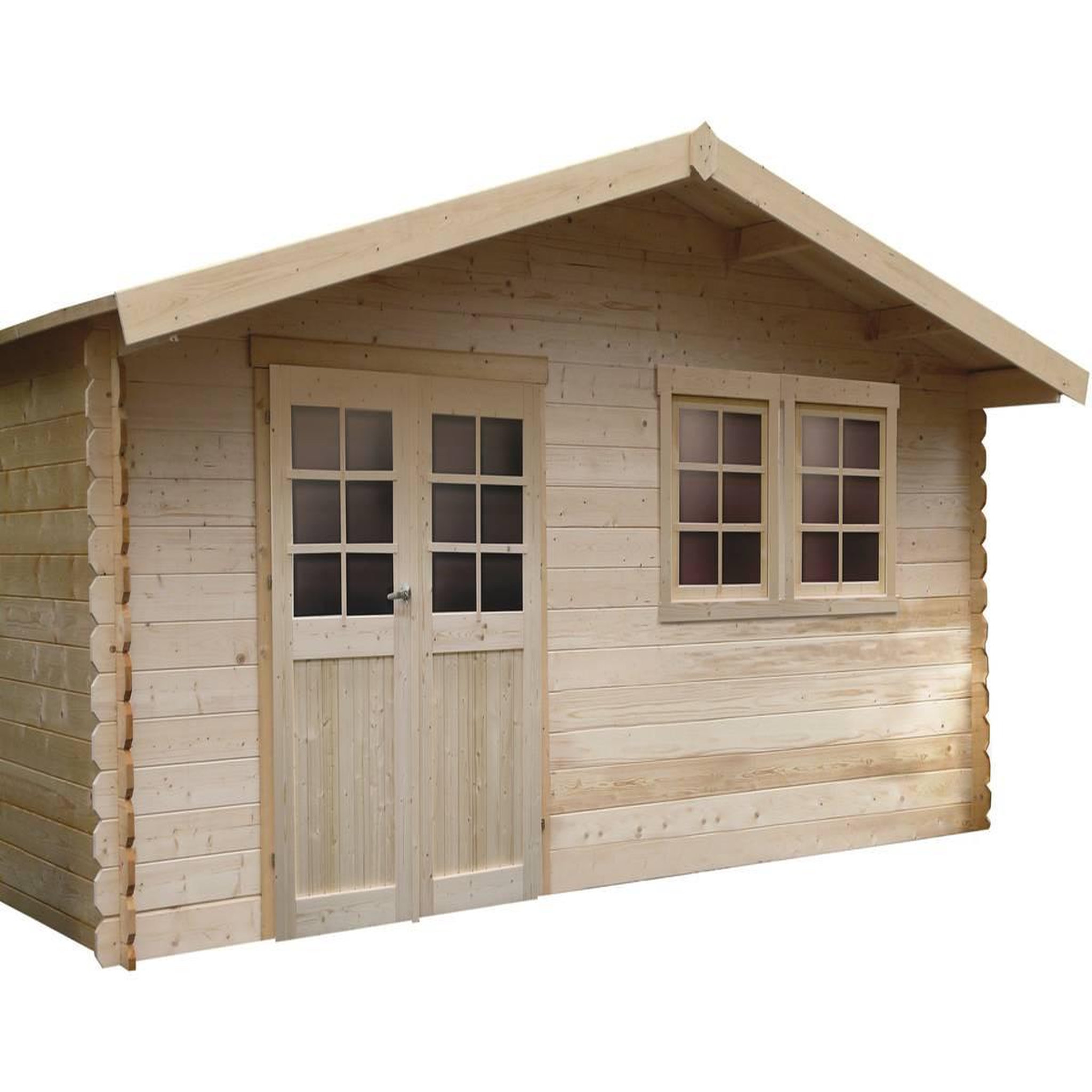 Habitat et Jardin Abri jardin bois  Vernier  - 34.84 m² - 6.05 x 5.75 x 2.53 m - 28 mm