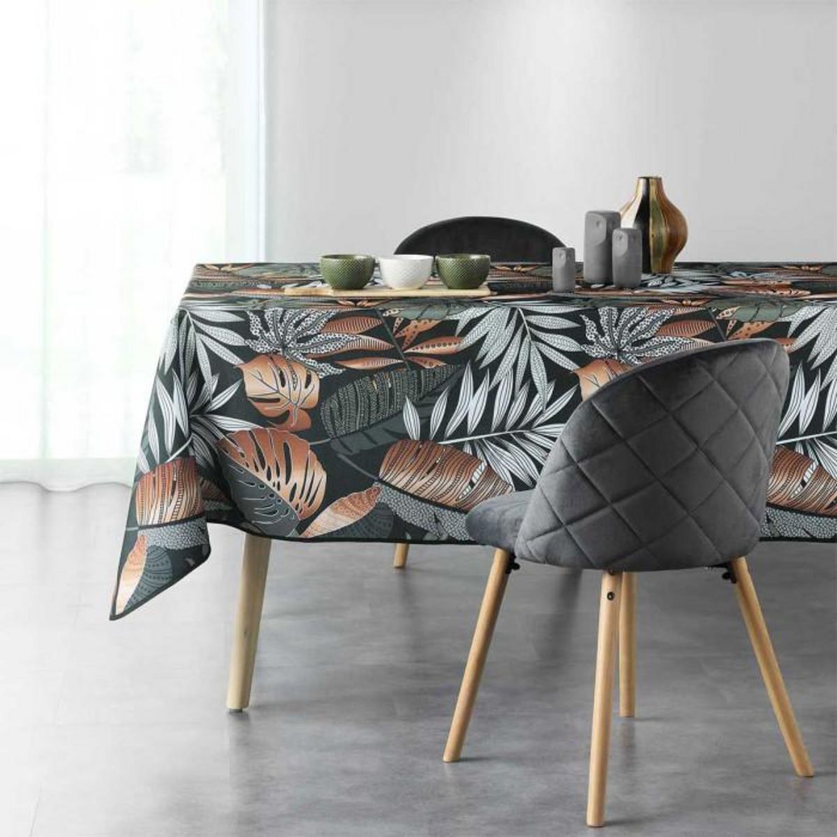 Paris Prix Nappe Imprimée  Alianor  150x240cm Kaki