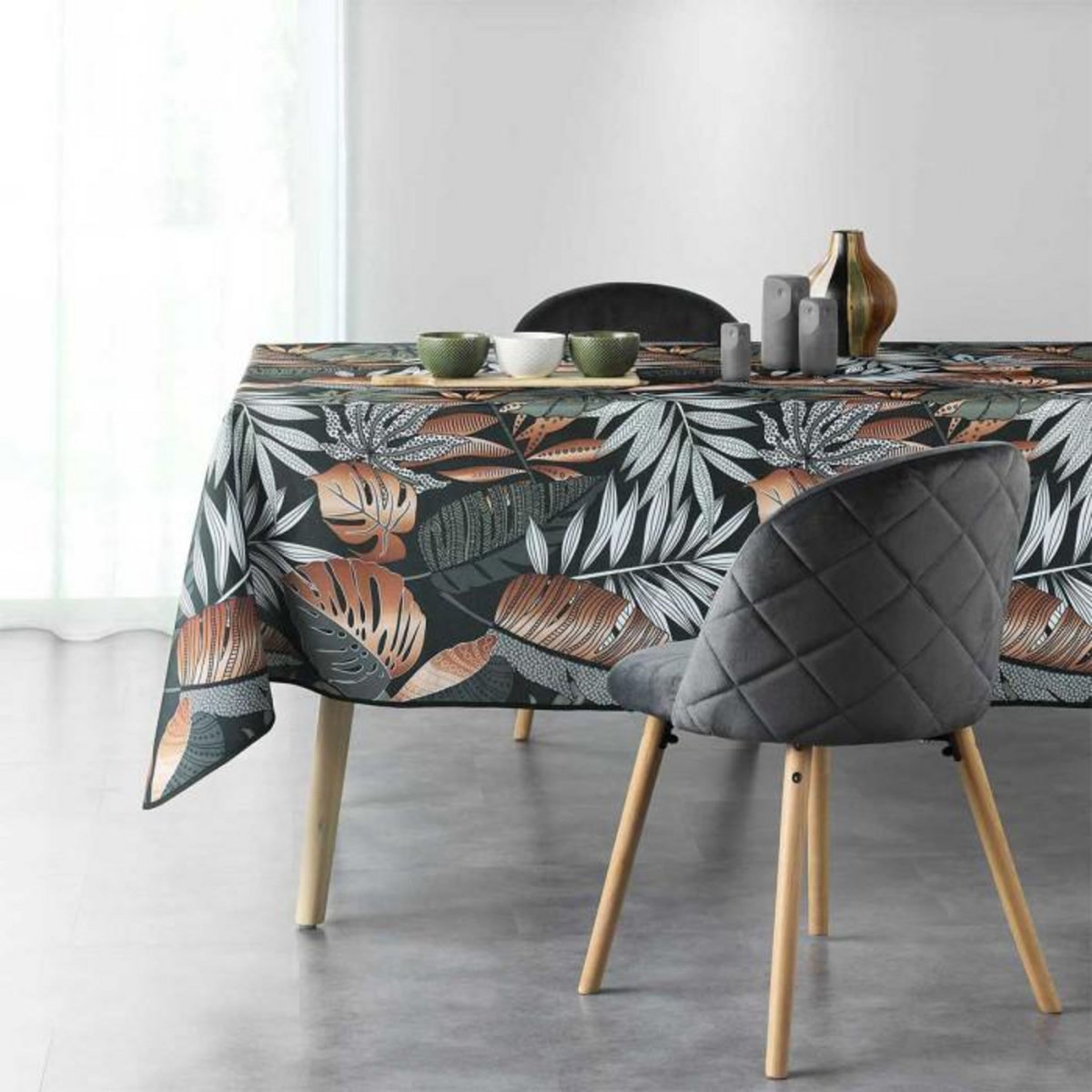 Paris Prix Nappe Imprimée  Alianor  150x240cm Kaki