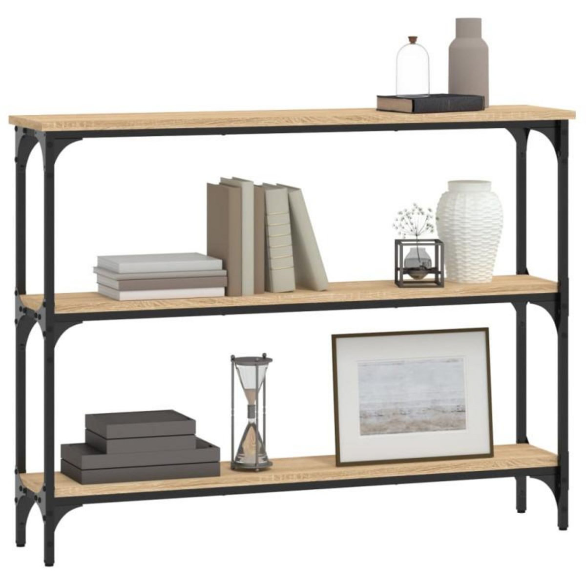 VIDAXL Table console chêne sonoma 100x22,5x75 cm bois d ingénierie