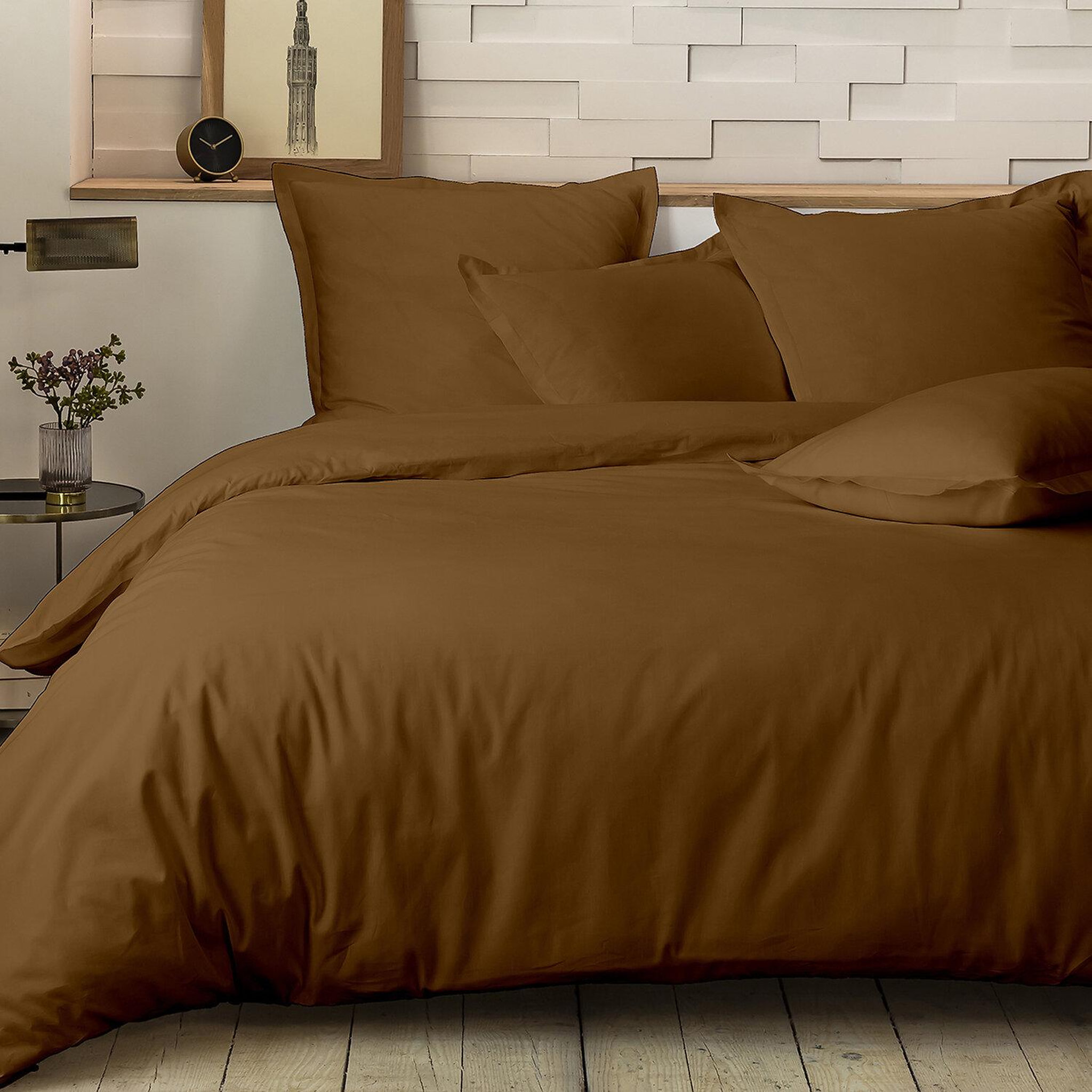 Voir la diapositive 4 : Home collection Drap housse, bonnet 30cm 100% percale de coton 80fils